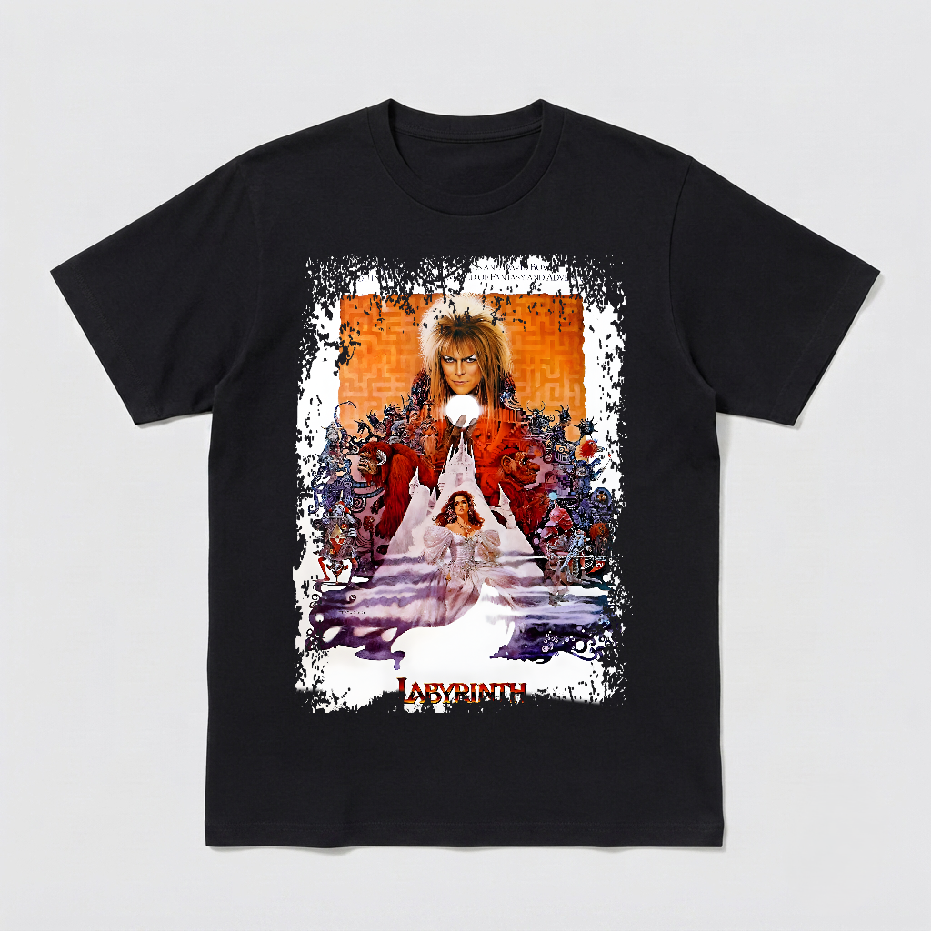 Labyrinth - Movie Poster Inspired Unisex Black T-Shirt - HQ
