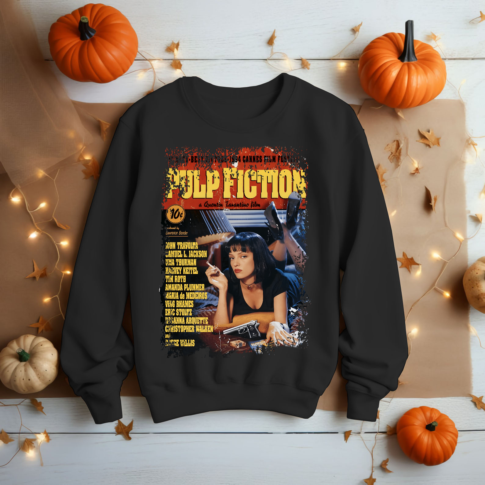 Pulp Fiction - Movie Poster Inspired Unisex Black Shirt - HQ