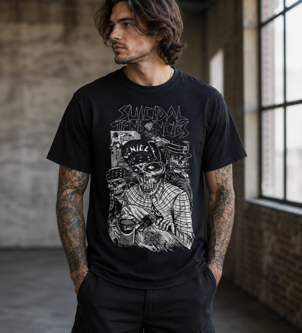 Suicidal Tendencies Shirt Graphic Music Tee Black Art Design