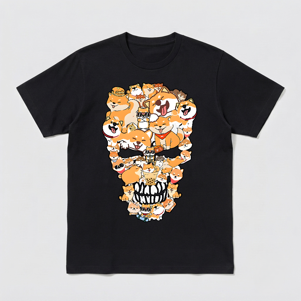 Shiba Inu Skull - Skeleton Halloween Costume Skull Shiba Unisex T-shirt-TH82092