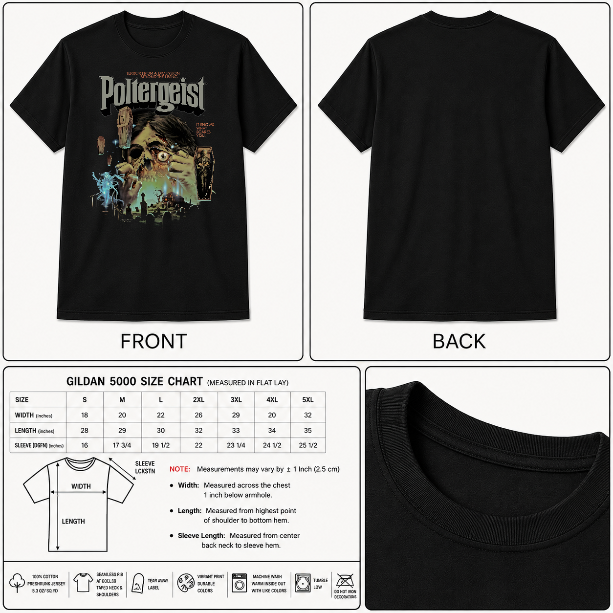 Poltergeist Shirt Classic Horror Movie Vintage Graphic Shirt - HQ