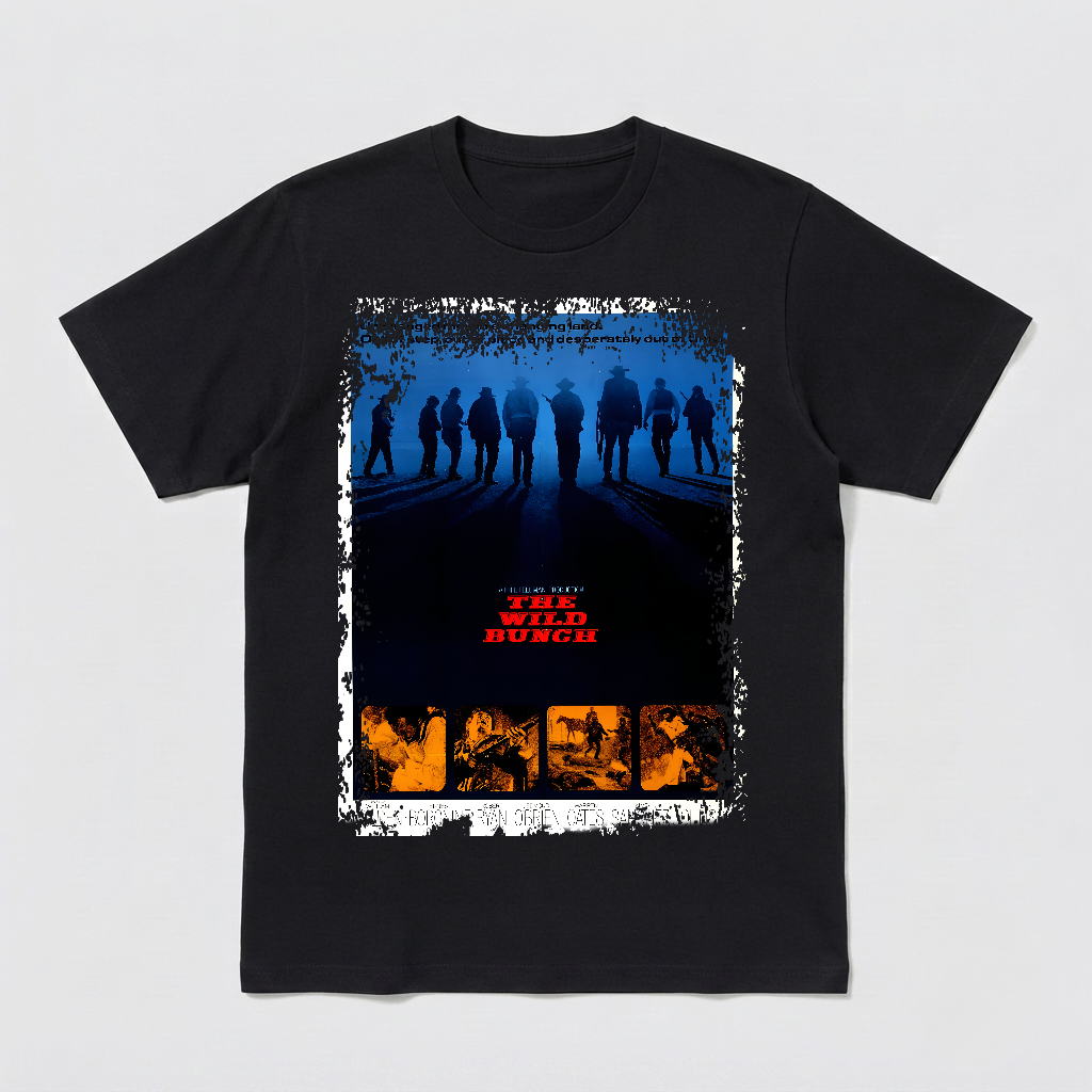 The Wild Bunch - Western Movie Poster inspired Unisex Black Shirt