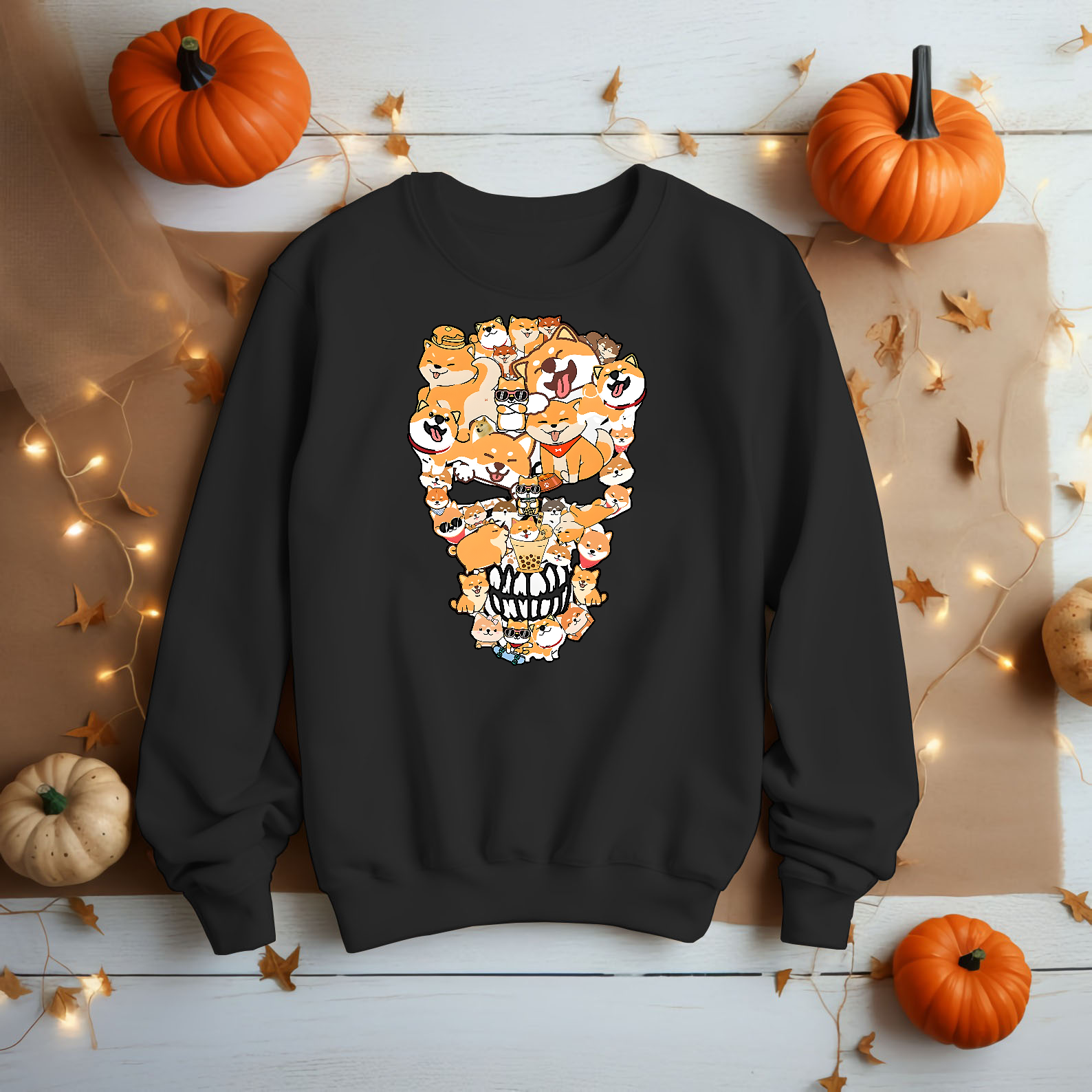 Shiba Inu Skull - Skeleton Halloween Costume Skull Shiba Unisex T-shirt-TH82092