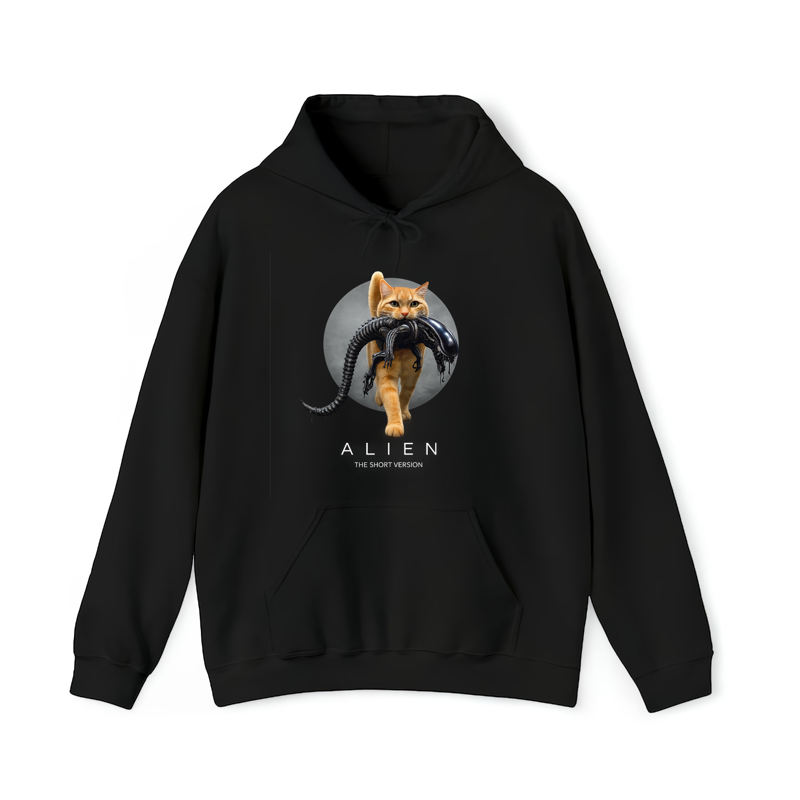 Alien shirt Unisex The Short Version Funny Sci Fi Horror Movie Cat Lover - HQ