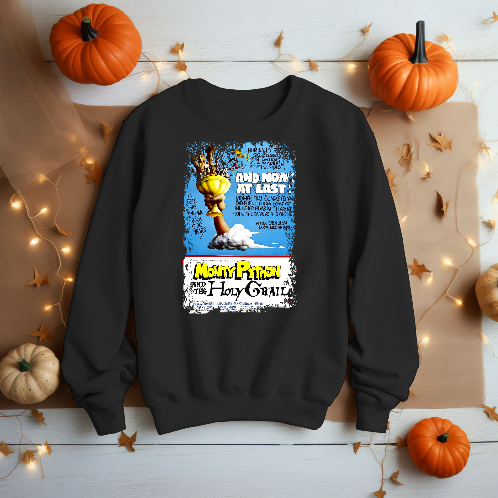 Monty Python & the Holy Grail - Movie Poster Inspired Unisex Black Shirt