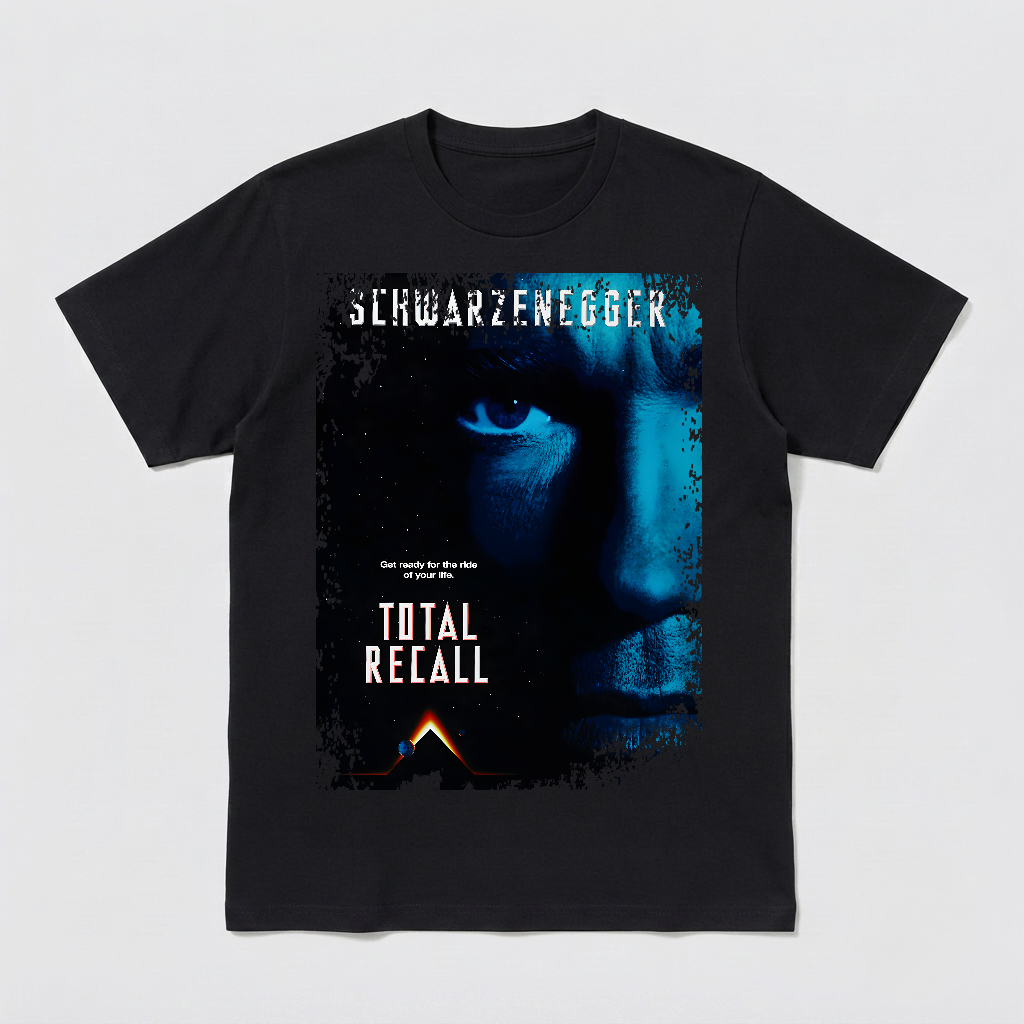 Total Recall - Movie Poster inspired Unisex Black Shirt - HQ