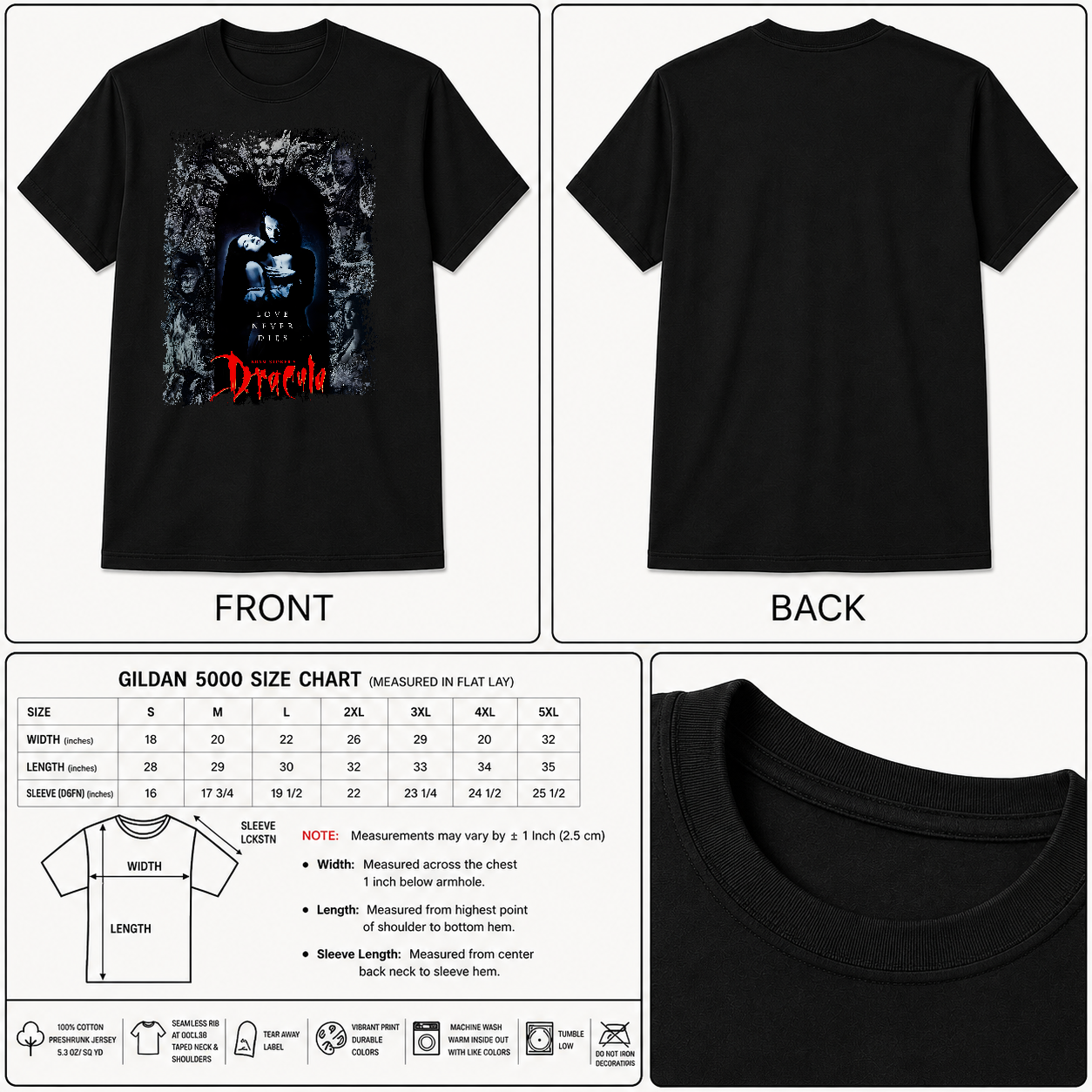 Bram Stokers Dracula - Movie Poster Inspired Unisex Black T-Shirt