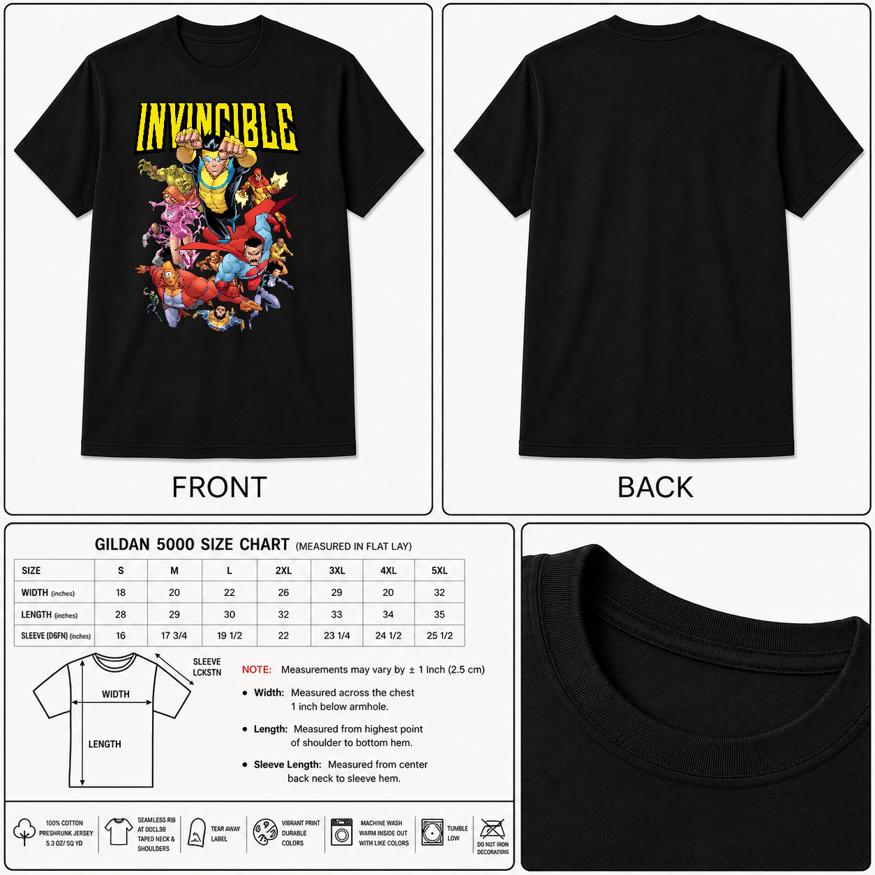 Invincible Superhero Comic Vintage Wash Shirt - HQ