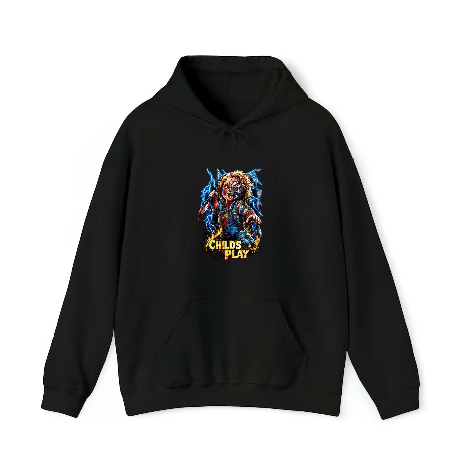 Creepy Possessed Doll Cyborg Skull Horror Halloween Graphic Men's Shirt