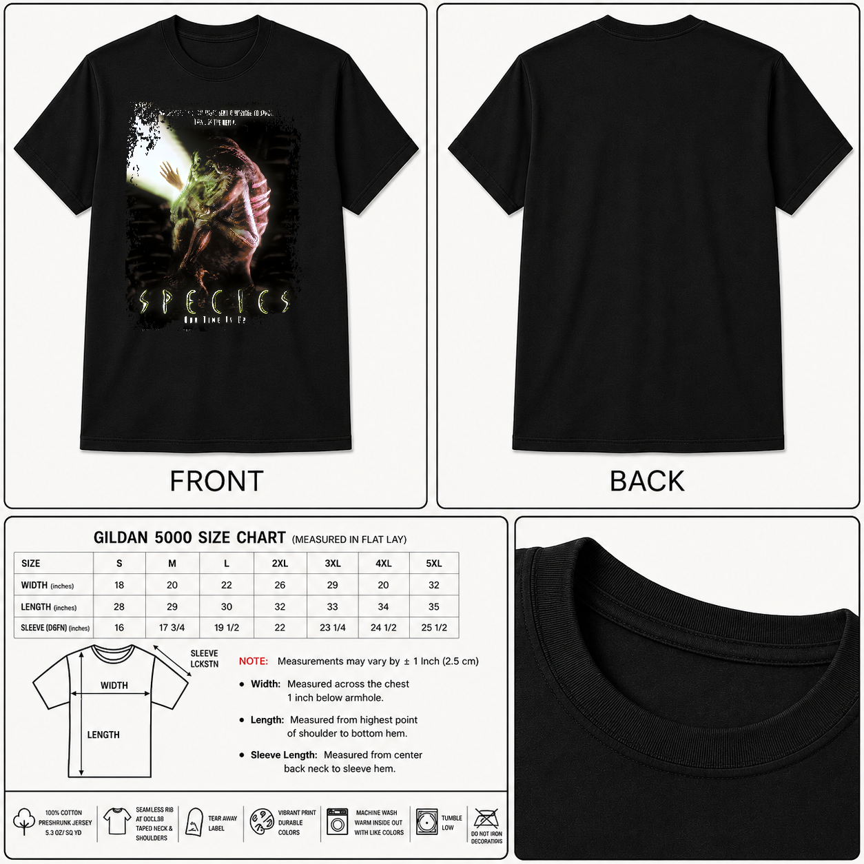 Species - Movie Poster inspired Unisex Black Shirt