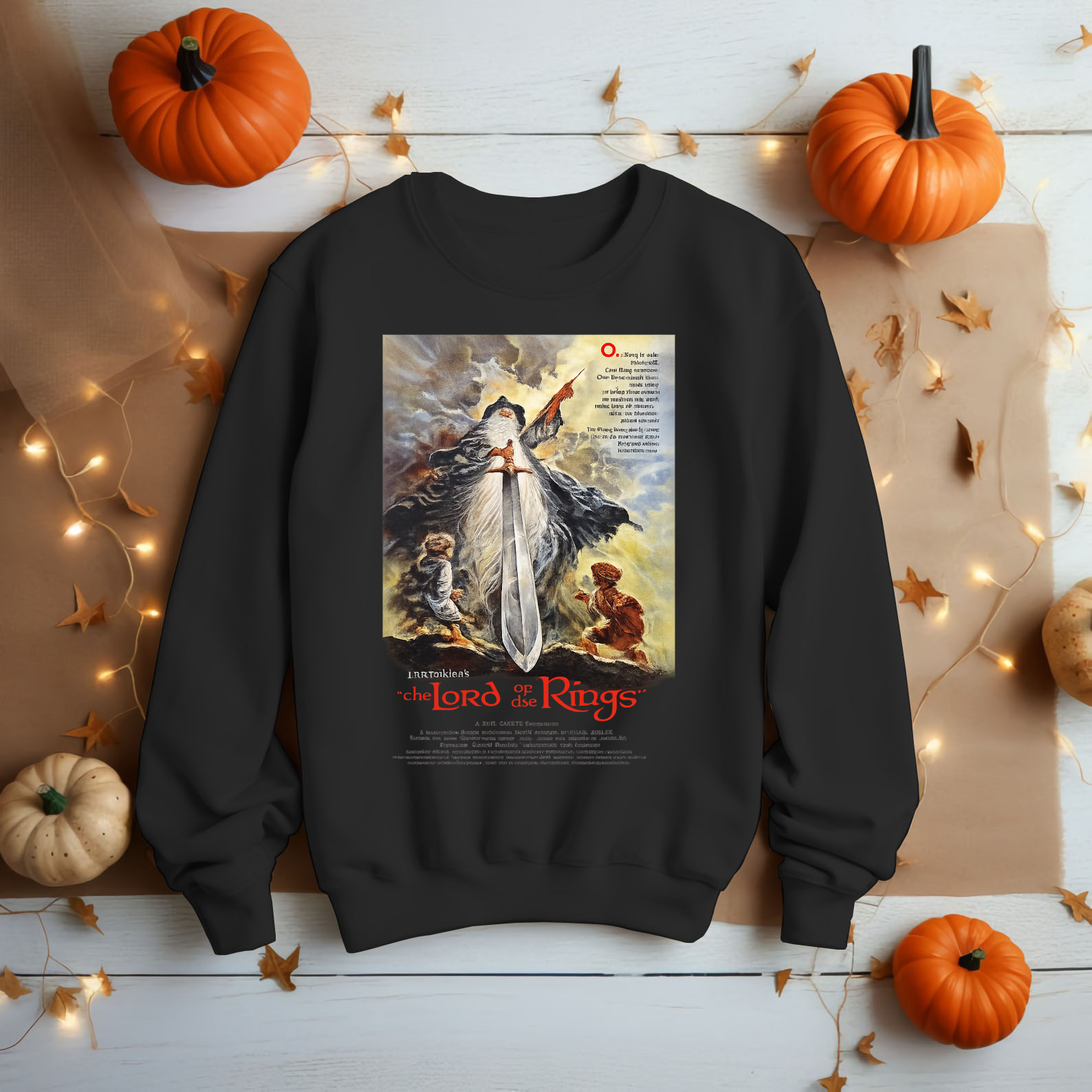 LORD OF THE RINGS 1978 Animated Movie Poster Unisex & Kids Shirt Vintage Retro Tolkien - HQ