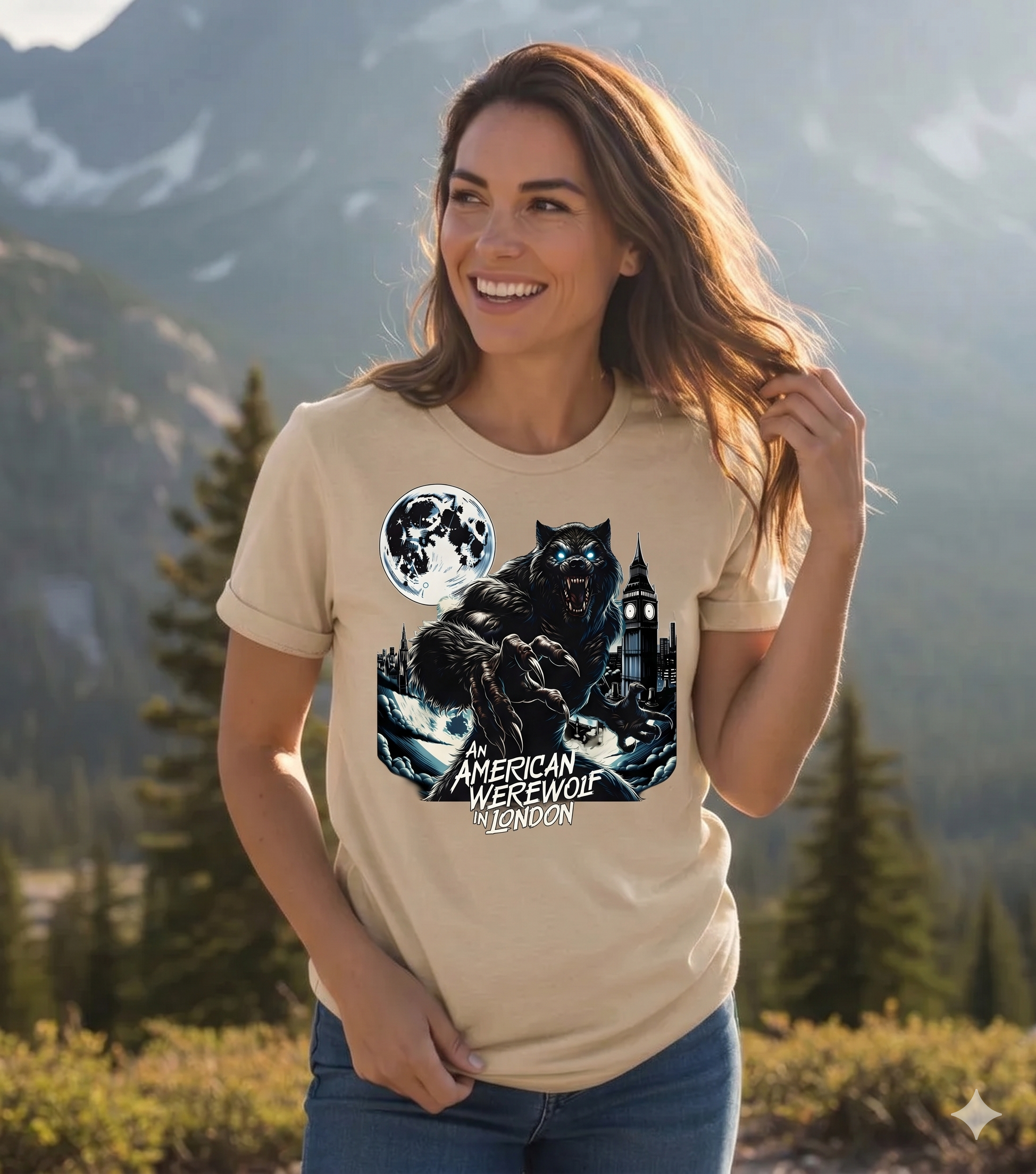 An American Werewolf In London T Shirt - 80's Horror Classic Retro Tee - New-TH82086