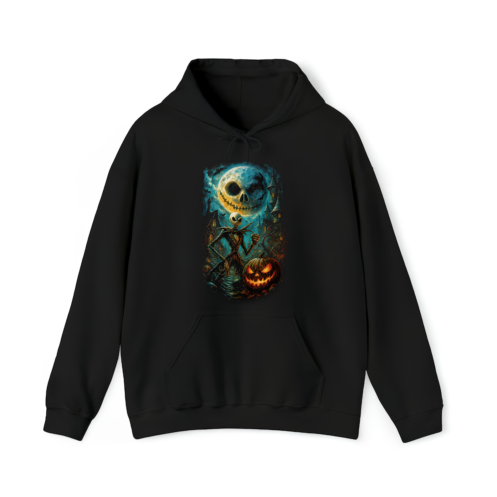 Nightmare Before Christmas Inspired Dark Horror Art Unisex Black Shirt