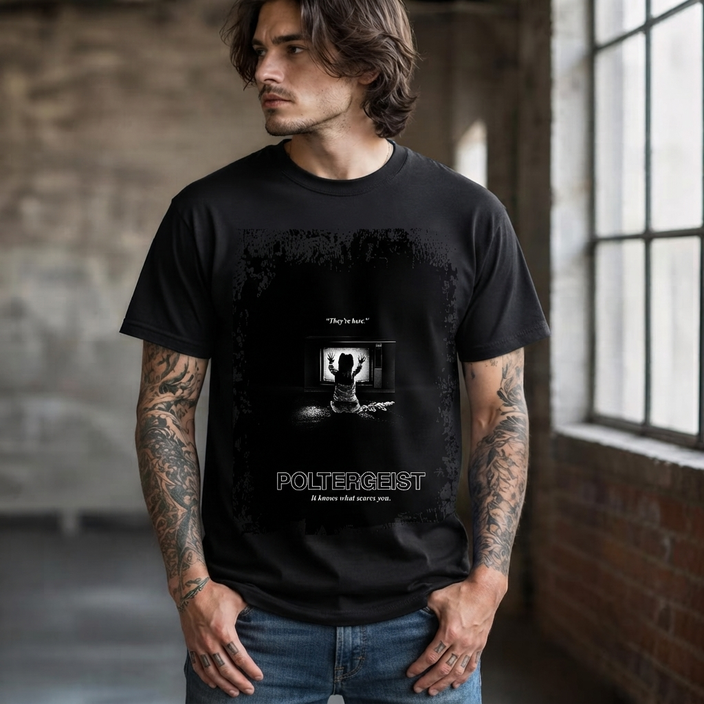 Poltergeist - Movie Poster Inspired Unisex Black Shirt