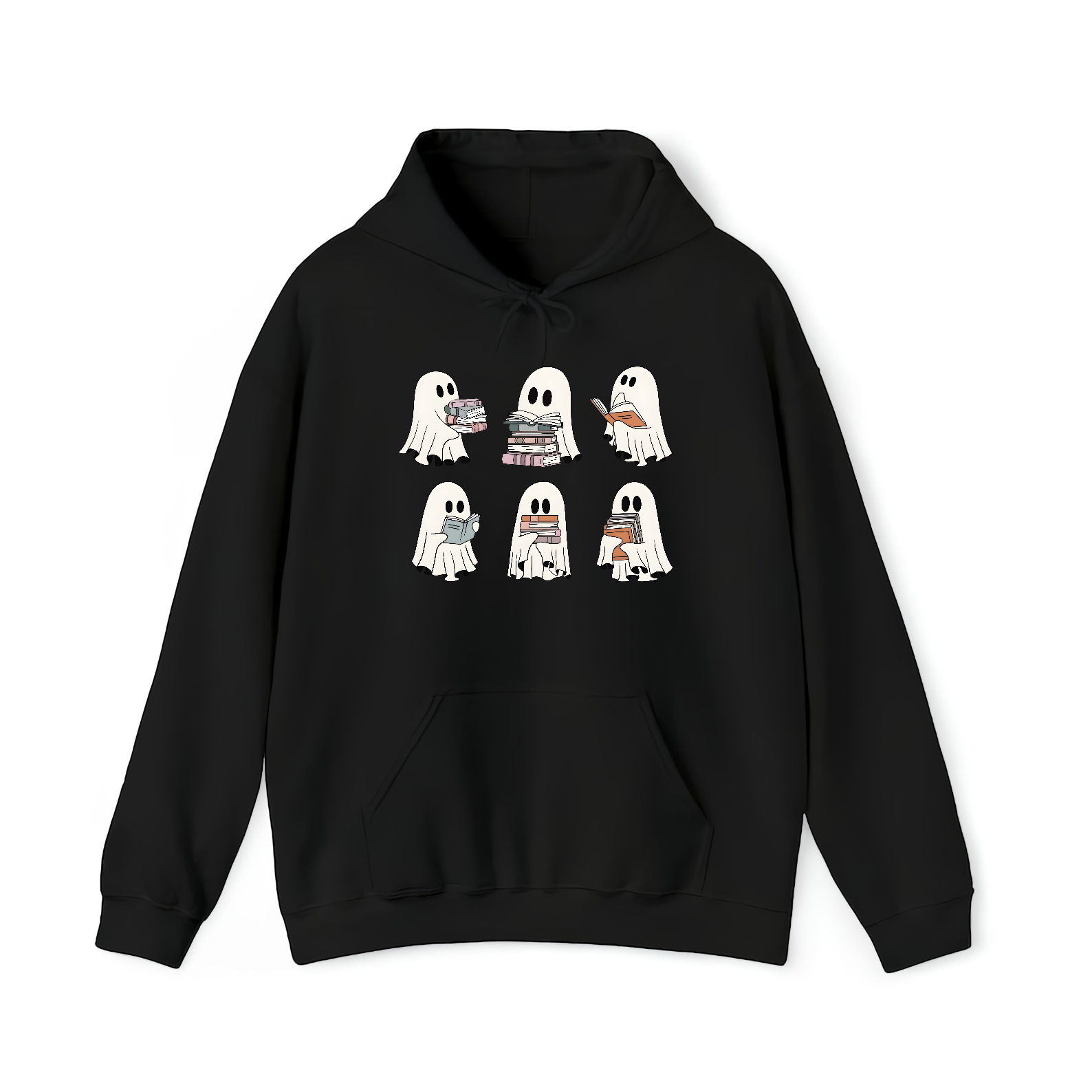 Ghost Reading Books Shirt, Halloween Teacher Gift, Ghost Reading Book Sweater, Spooky Season Trendy Shirt, Halloween Ghost