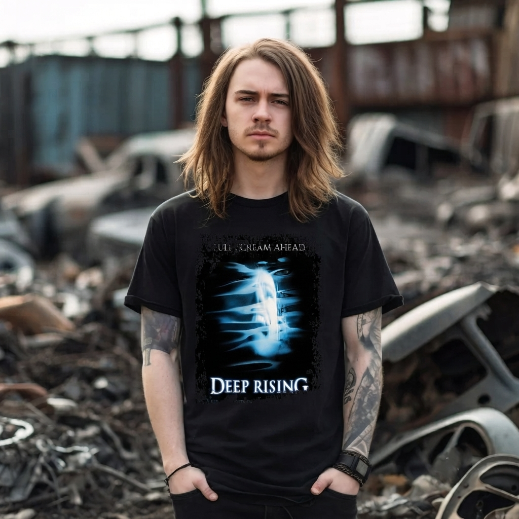 Deep Rising - Movie Poster inspired Unisex Black Shirt