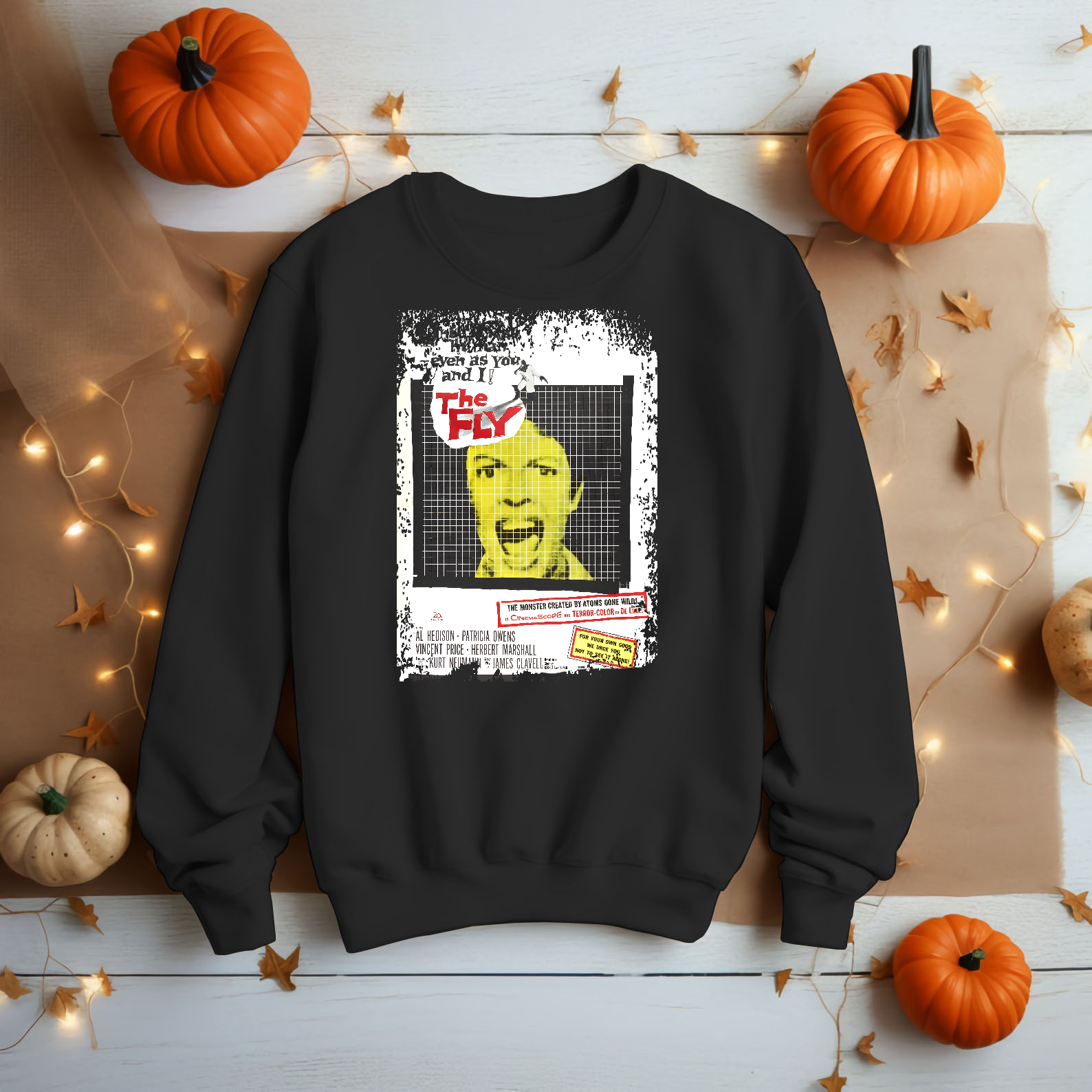 The Fly (1958) -Movie Poster inspired Unisex Black Shirt