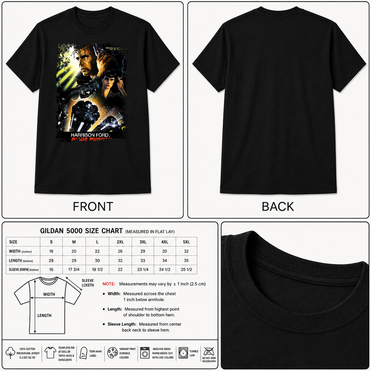 Blade Runner - Movie Poster Inspired Unisex Black T-Shirt
