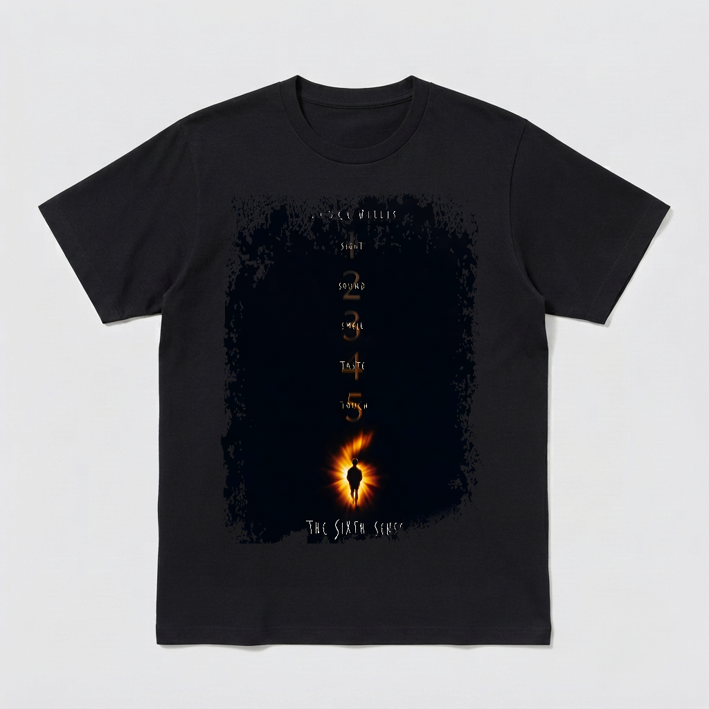 Sixth Sense - Movie Poster Inspired Unisex Black Shirt - HQ