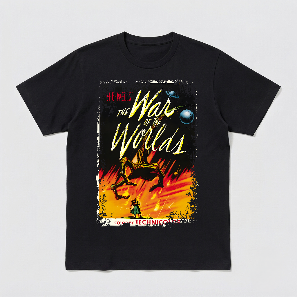 The War of the Worlds (1953) - Movie Poster inspired Unisex Black Shirt - HQ
