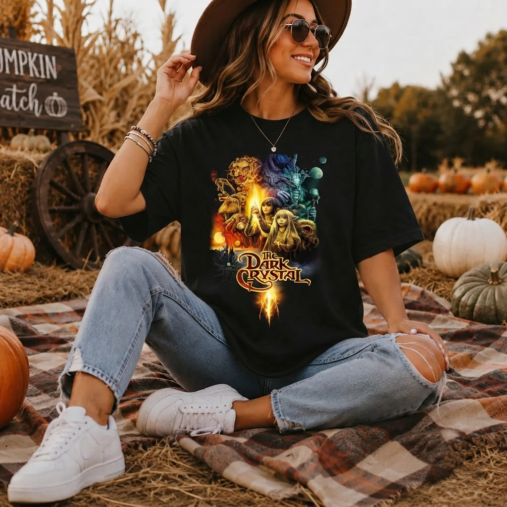 Dark Crystal Shirt Movie Poster Unisex Retro Vintage 80s Muppets Fantasy Henson - HQ