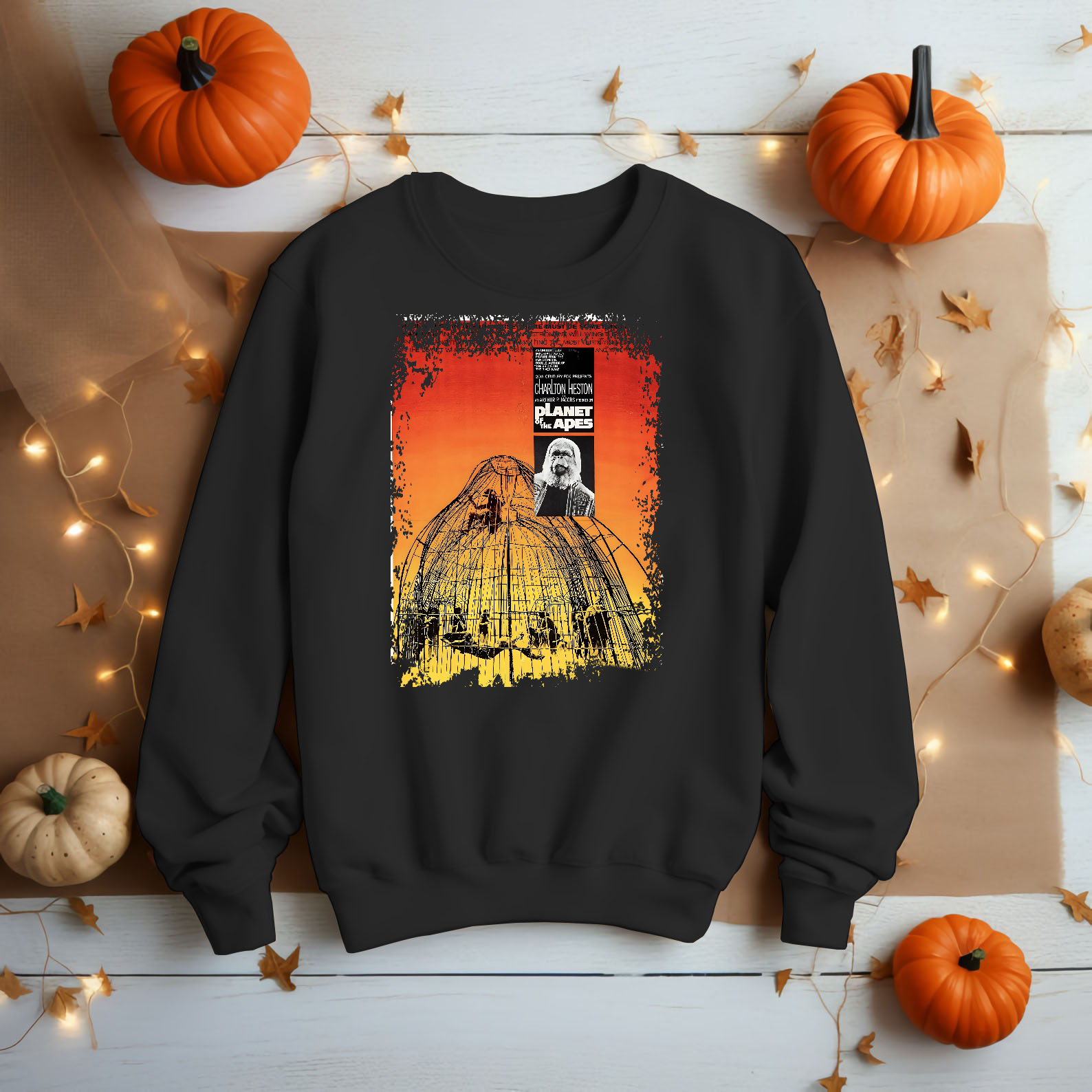 Planet of The Apes (1968) - Movie Poster inspired Unisex Black Shirt