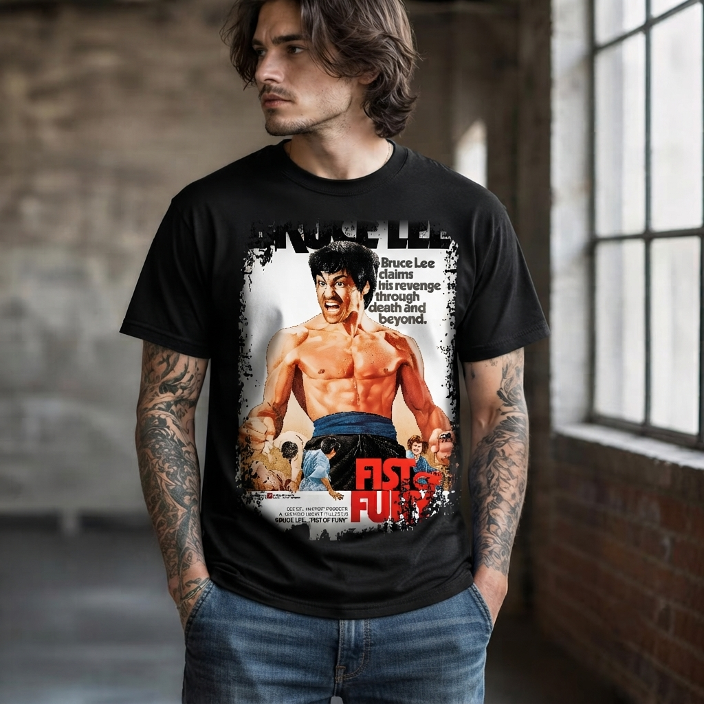 Fist of Fury - Movie Poster Inspired Unisex Black Shirt