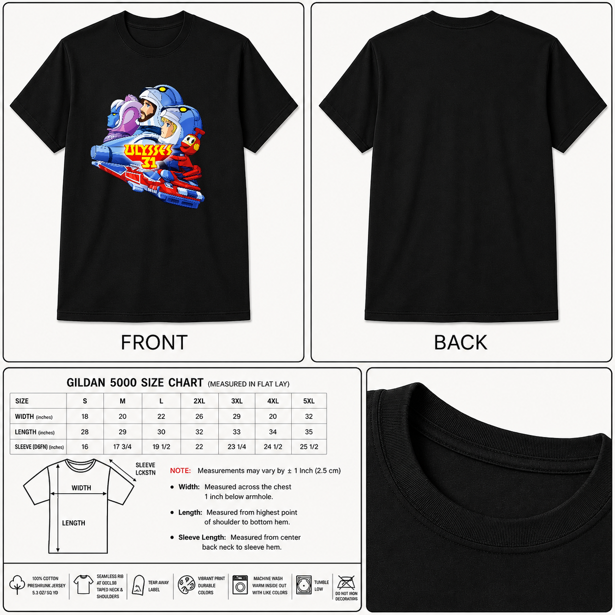 Ulysses 31 Shirt Retro 80s Cartoon Geek Nerd Unisex & Kids Space Anime