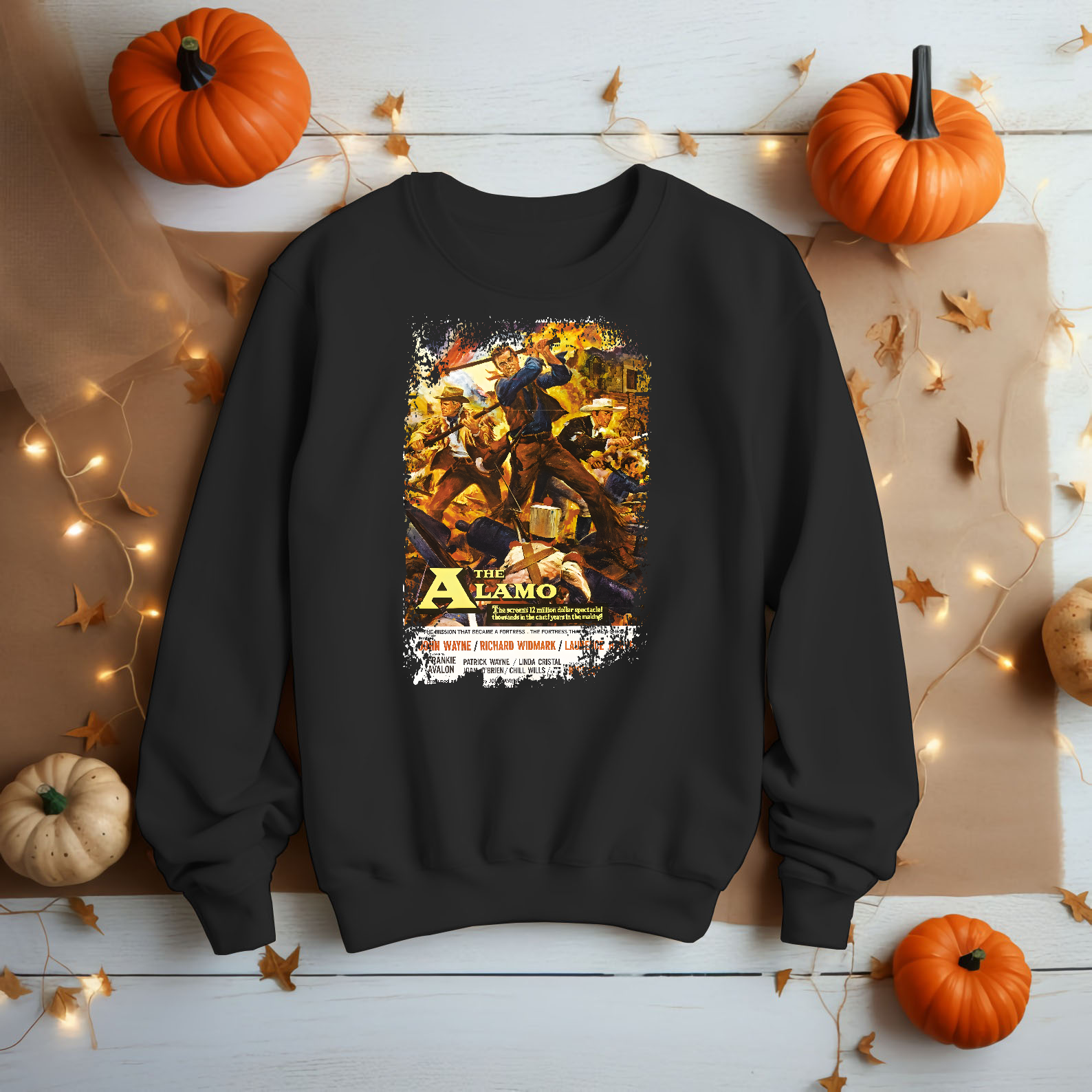 The Alamo - Western Movie Poster inspired Unisex Black Shirt