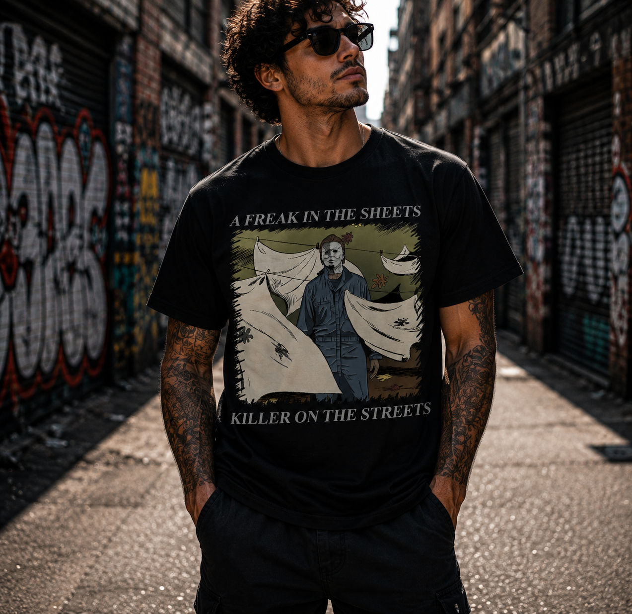 Men's Funny Halloween movie inspired Shirt Myers Horror movie killer tee shirt