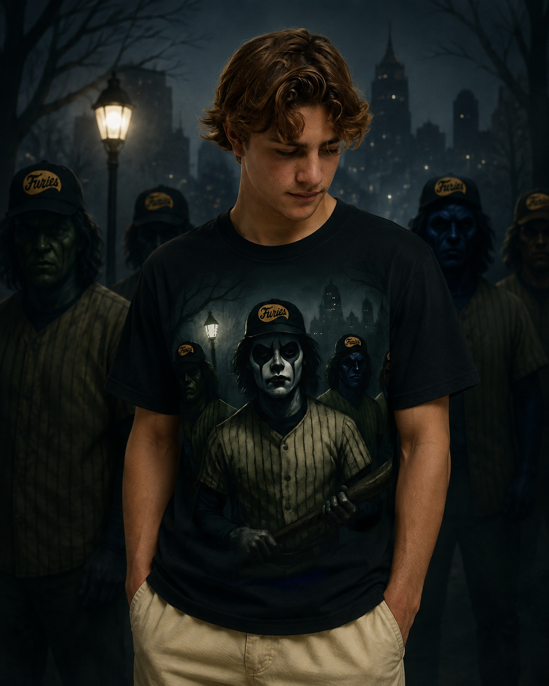Baseball Furies T Shirt - The Warriors Graphic Art Gang Tee - New-TH82087