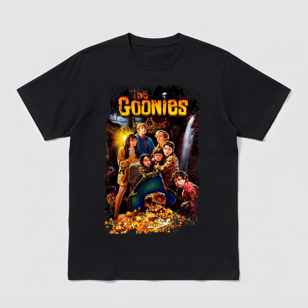 The Goonies - Movie Poster Inspired Unisex Black Shirt - HQ