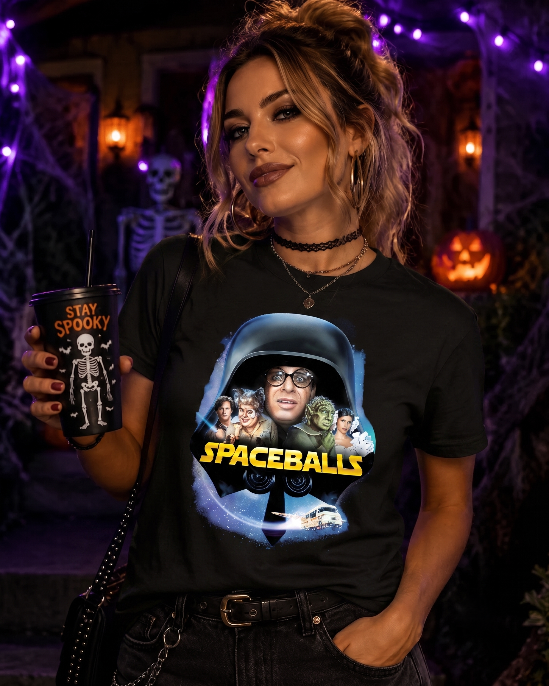 Spaceballs Tee, Space Lover Gift, Galaxy Graphic T-Shirt, Comedy Movie Fan Top-TH82079