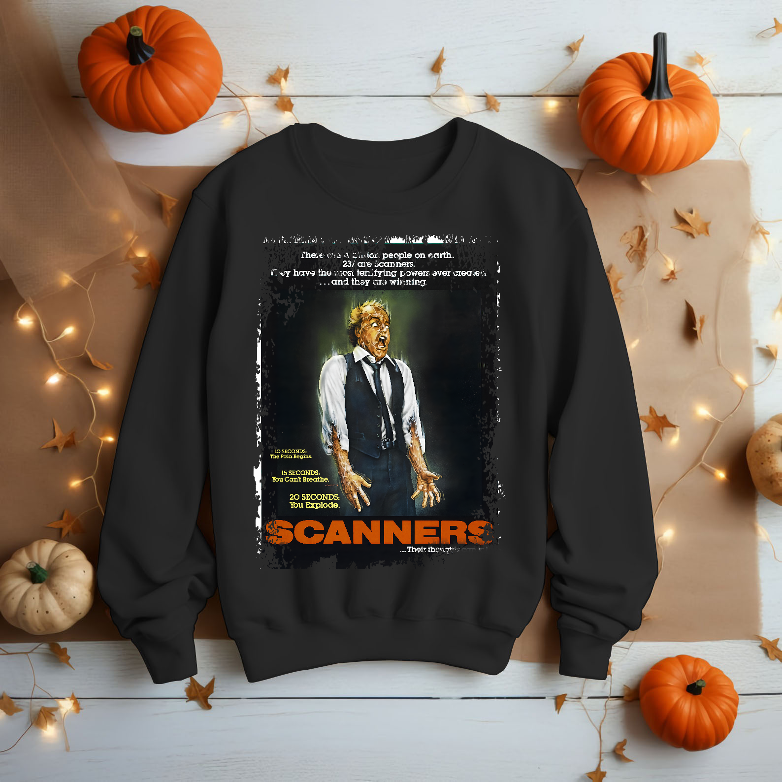Scanners - Movie Poster inspired Unisex Black Shirt