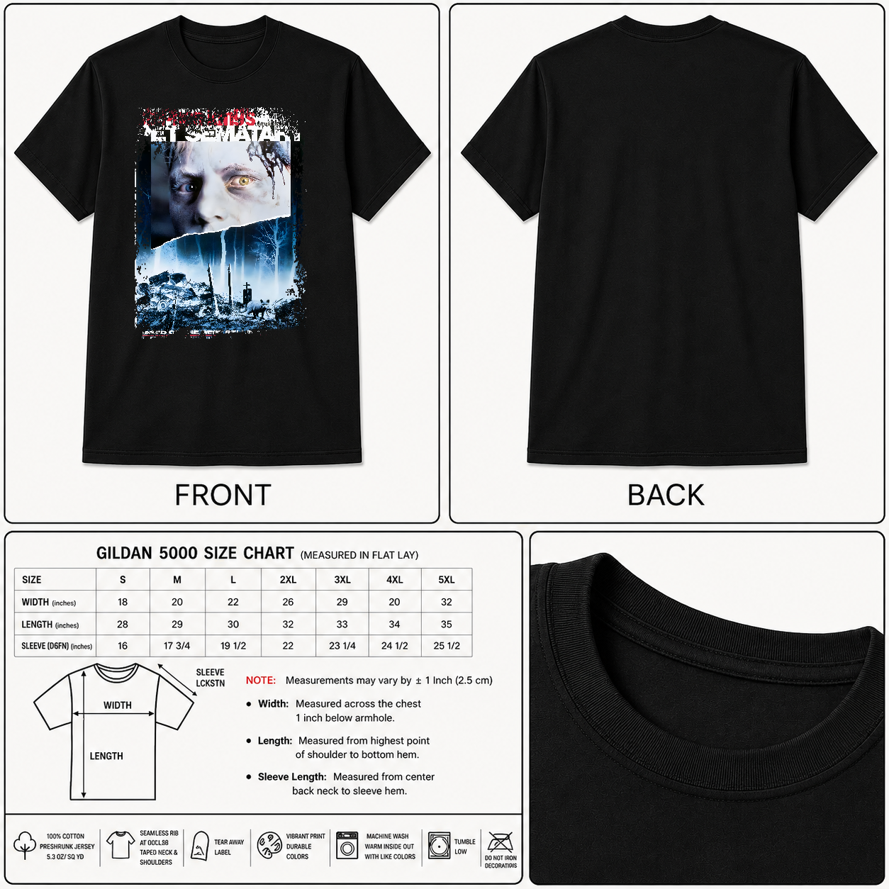 Pet Sematary - Movie Poster Inspired Unisex Black Shirt
