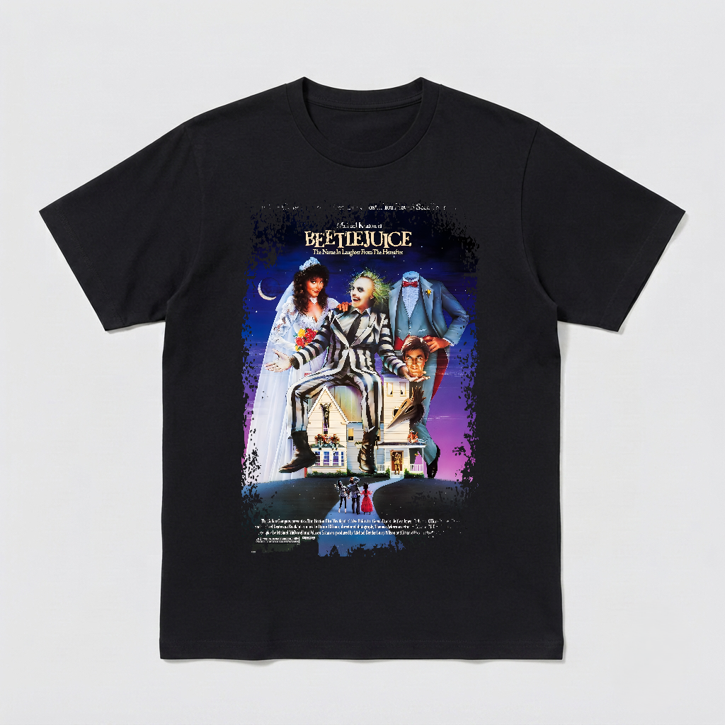 Beetlejuice - Movie Poster Inspired Unisex Black Shirt