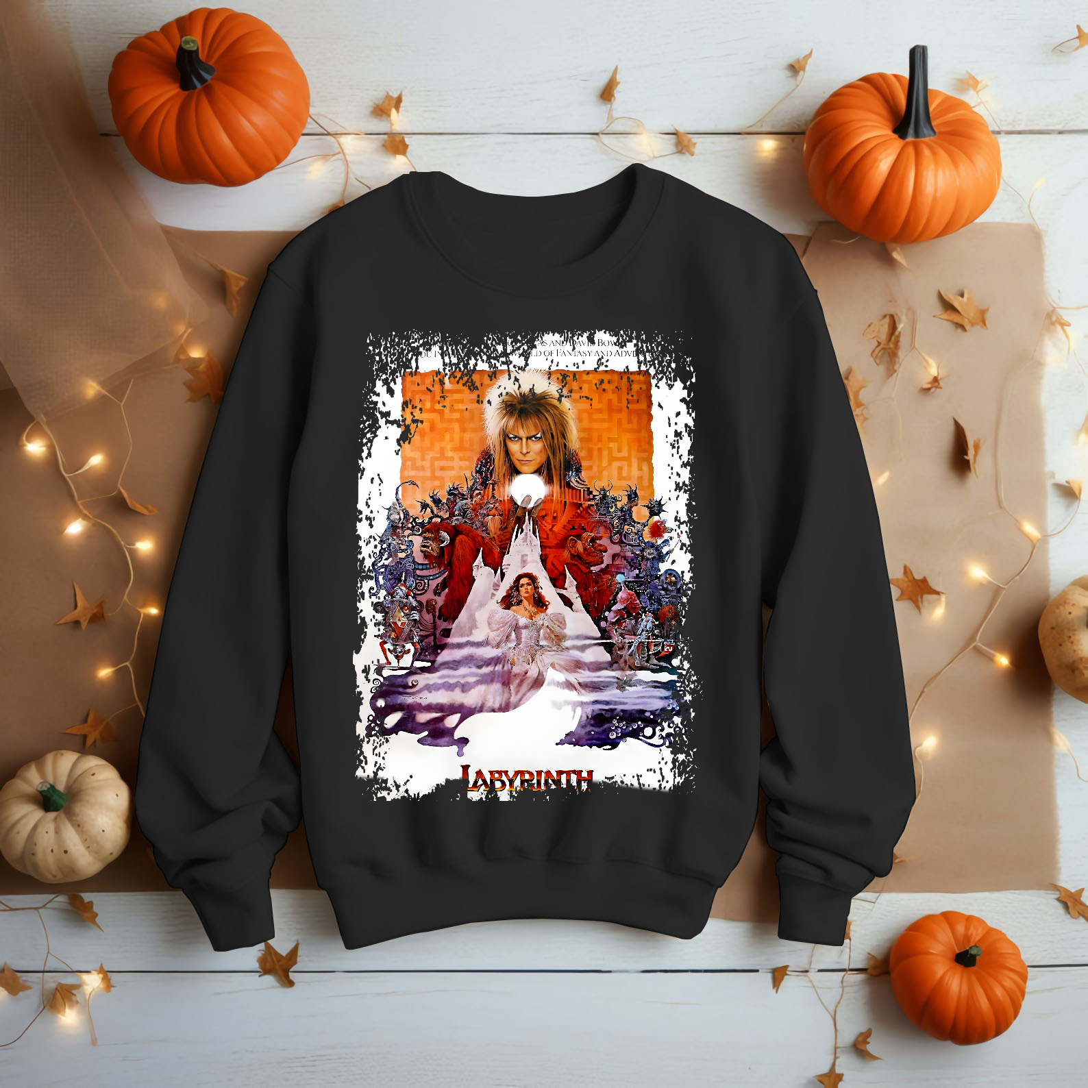 Labyrinth - Movie Poster Inspired Unisex Black T-Shirt - HQ