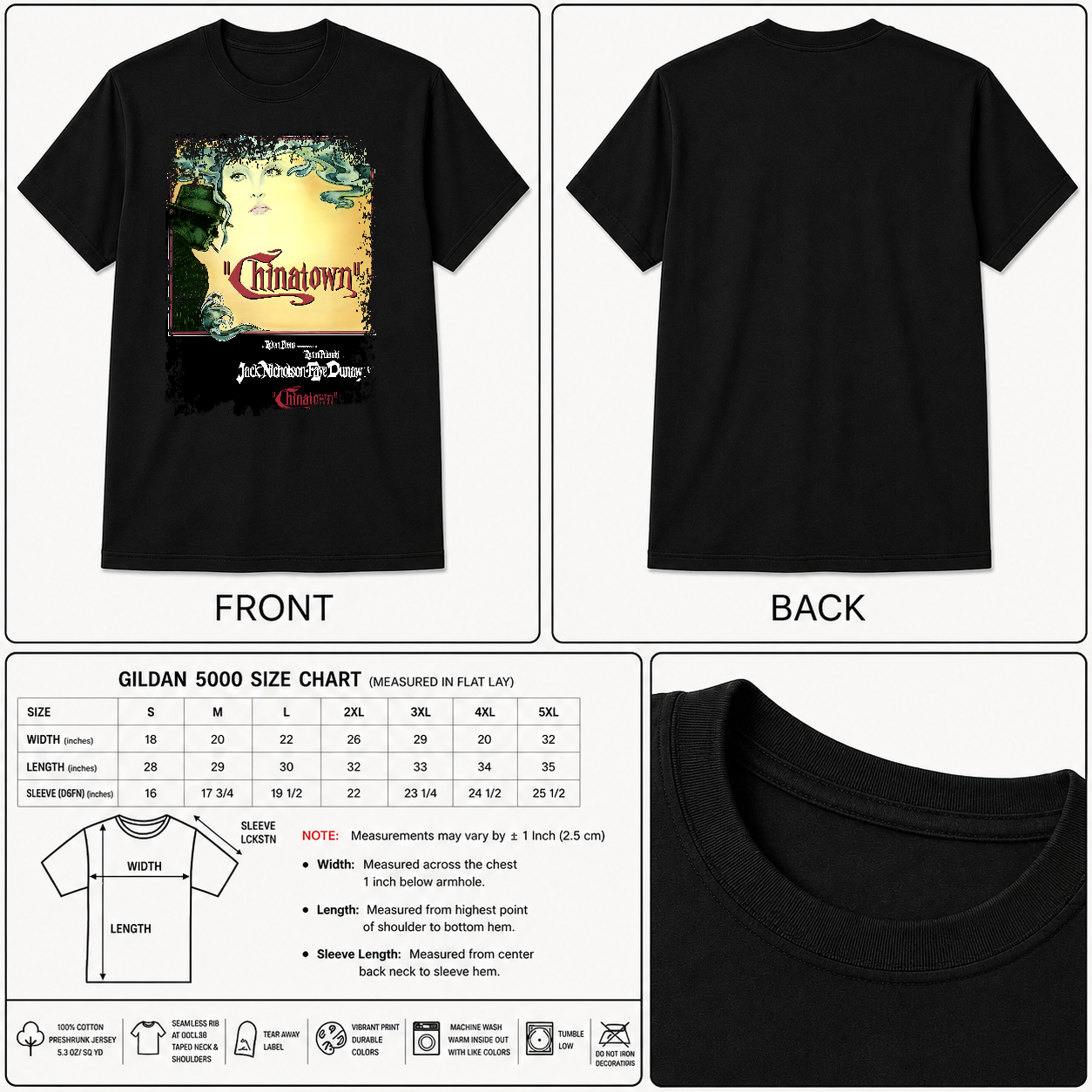 Chinatown - Movie Poster Inspired Unisex Black Shirt