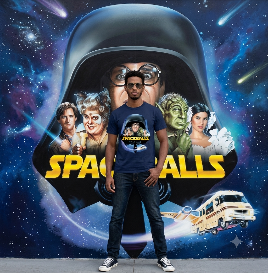 Spaceballs Tee, Space Lover Gift, Galaxy Graphic T-Shirt, Comedy Movie Fan Top-TH82079