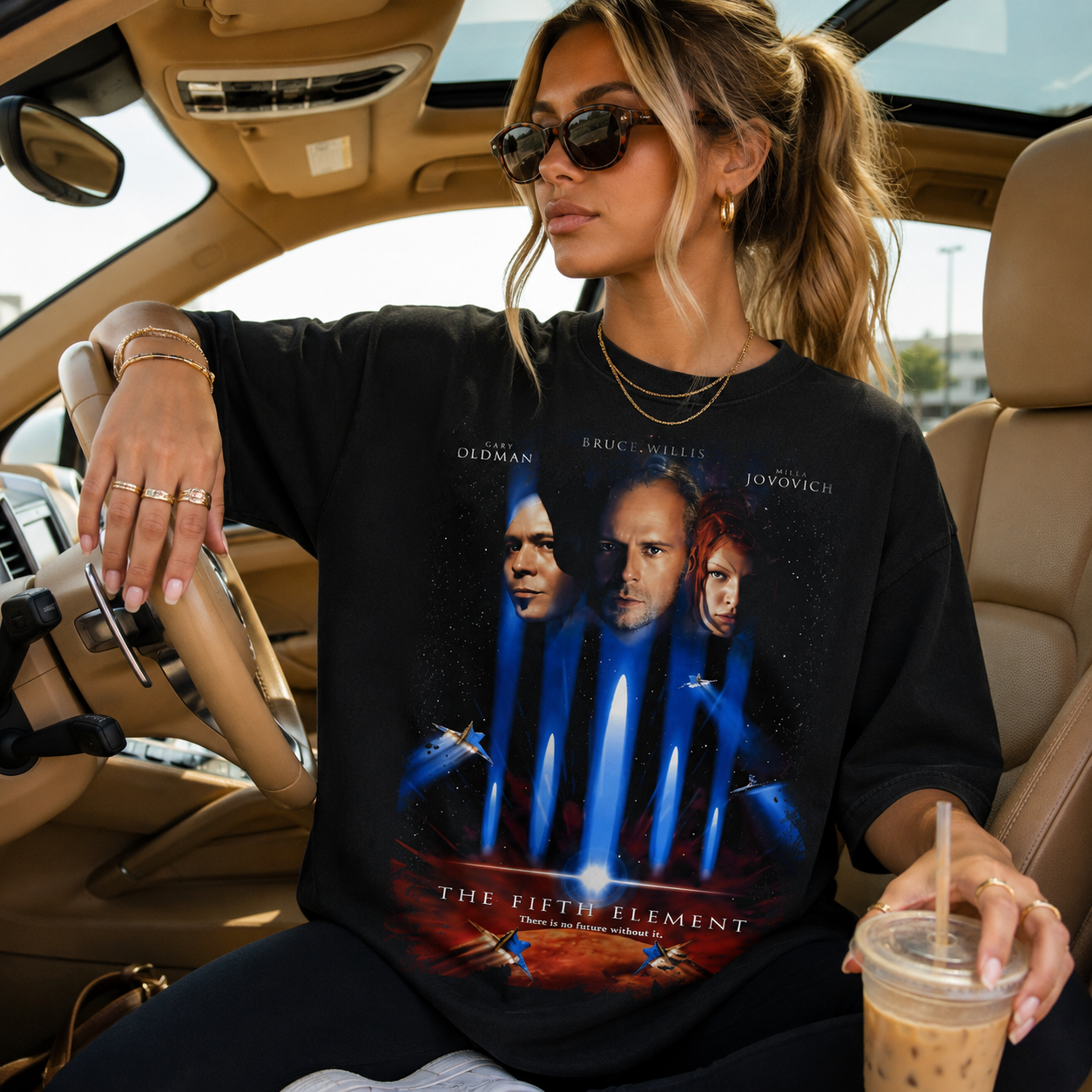The Fifth Element - Movie Poster Inspired Unisex Black Shirt
