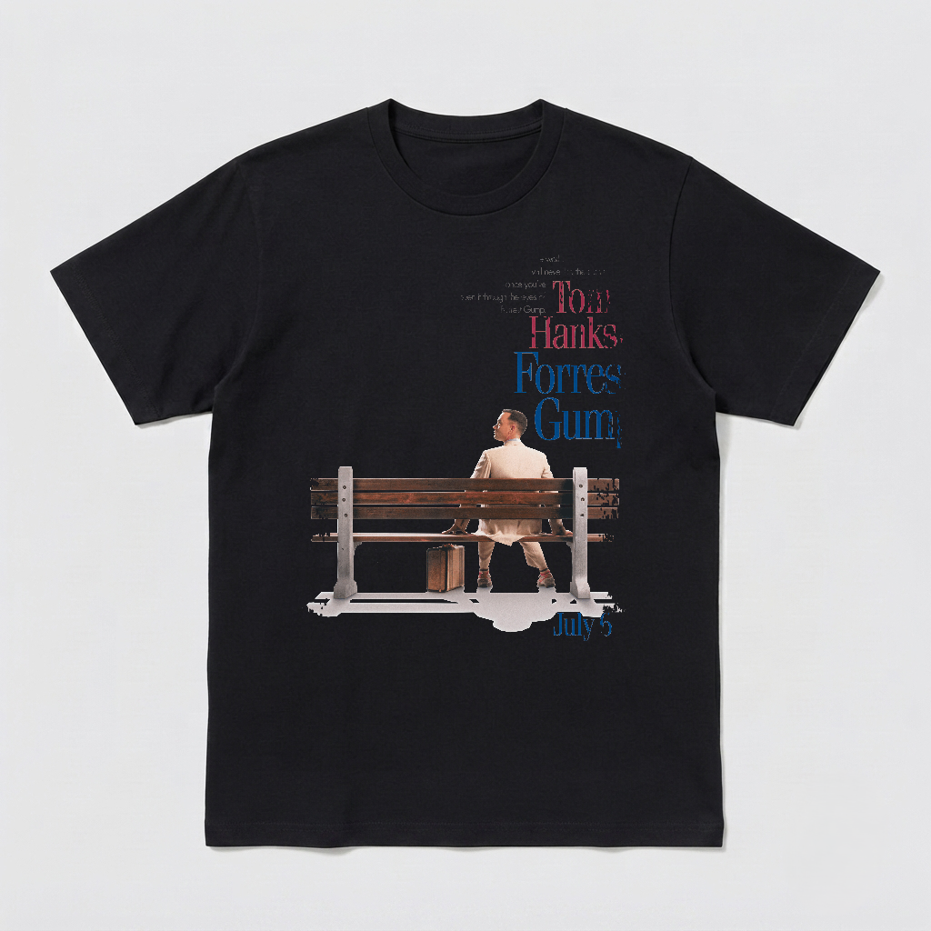 Forrest Gump - Movie Poster Inspired Unisex Black Shirt