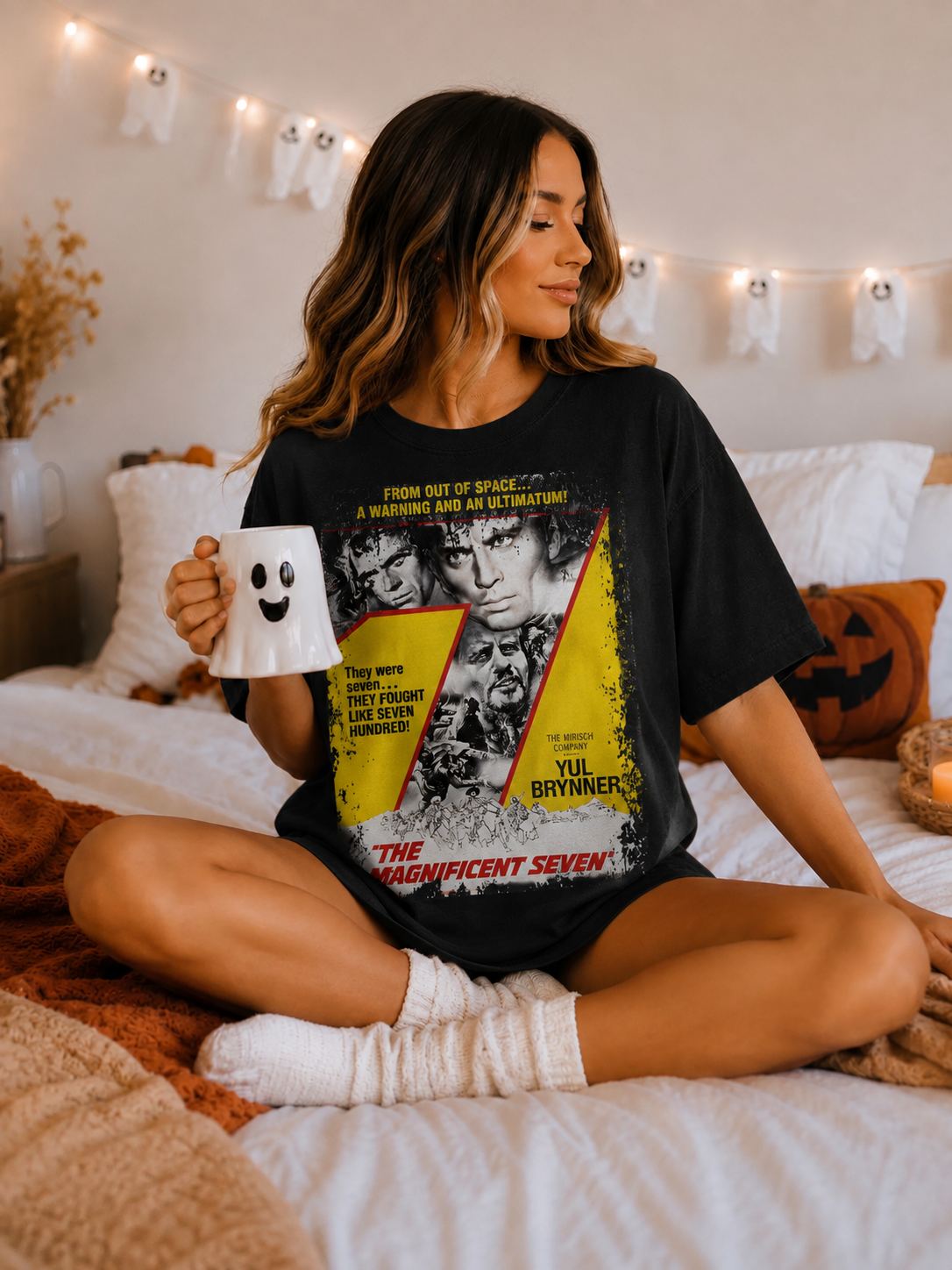 The Magnificent Seven - Western Movie Poster inspired Unisex Black Shirt