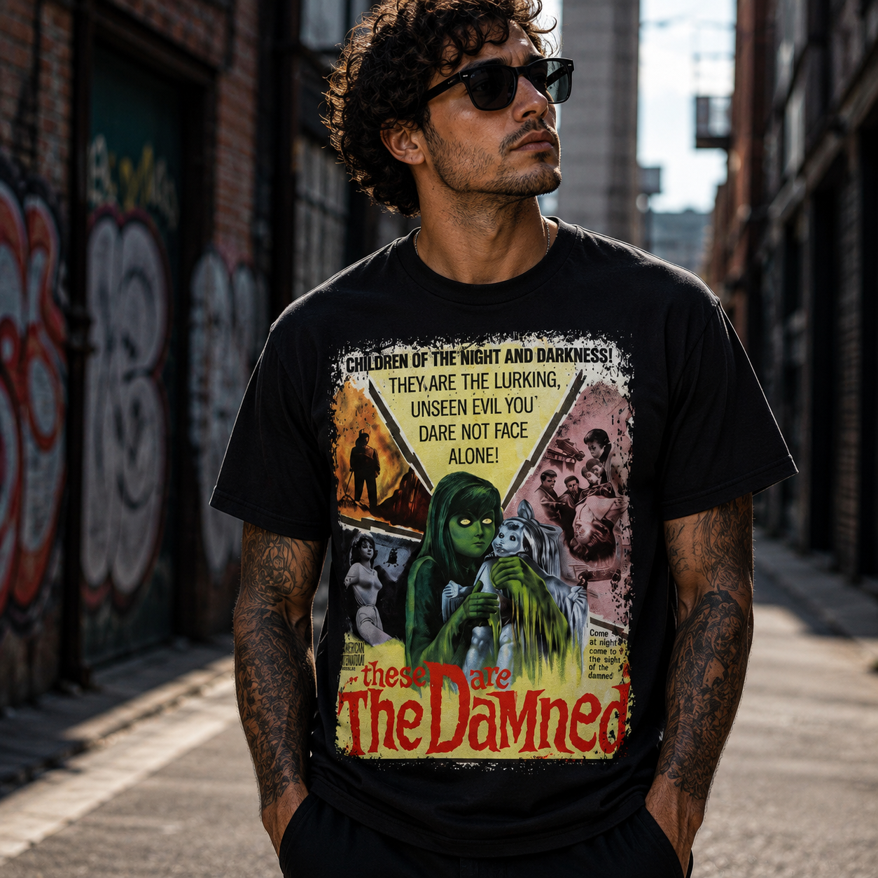 The Damned (1962) - Movie Poster inspired Unisex Black Shirt
