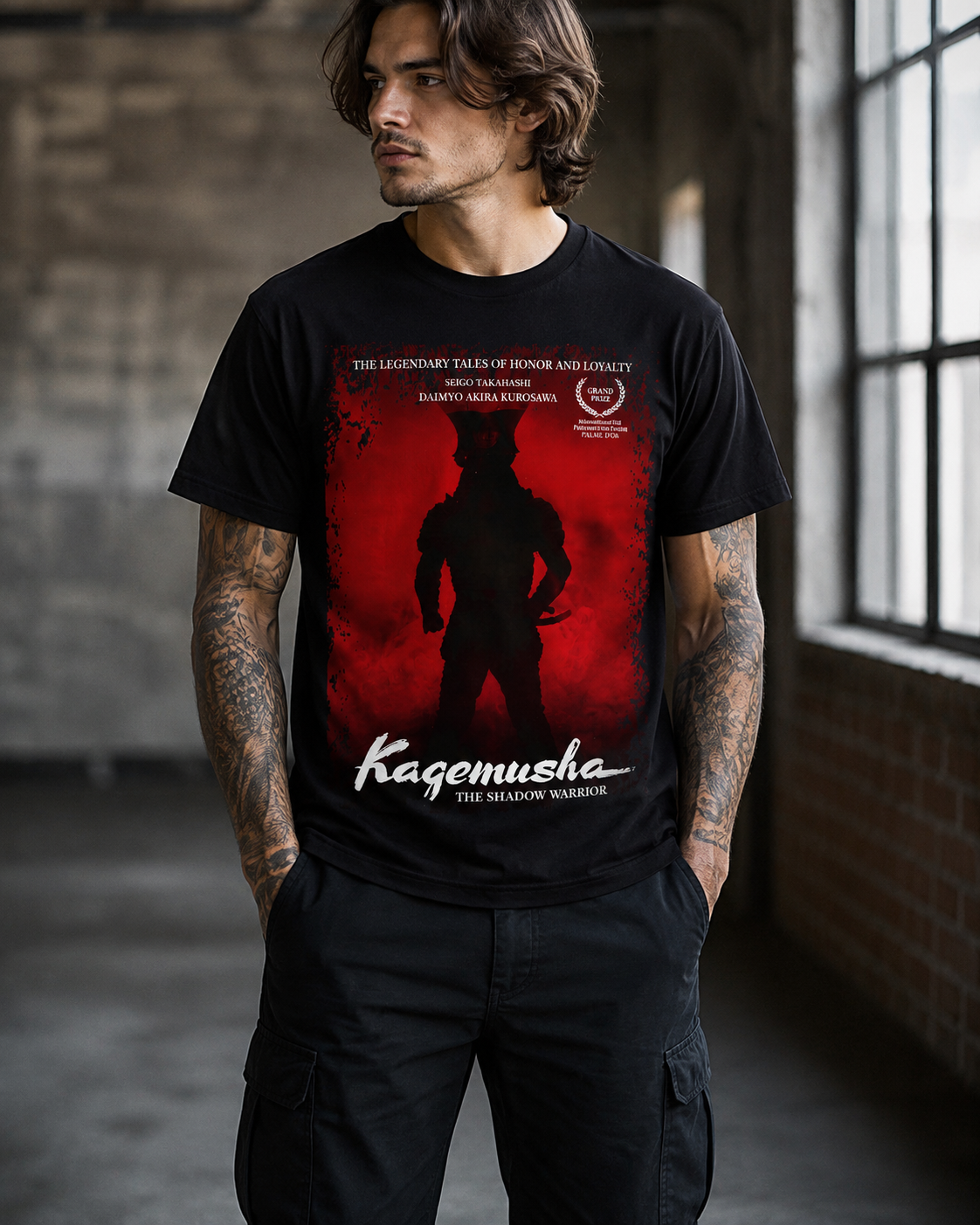 Kagemusha - Japanese Movie Poster Inspired Unisex Black Shirt