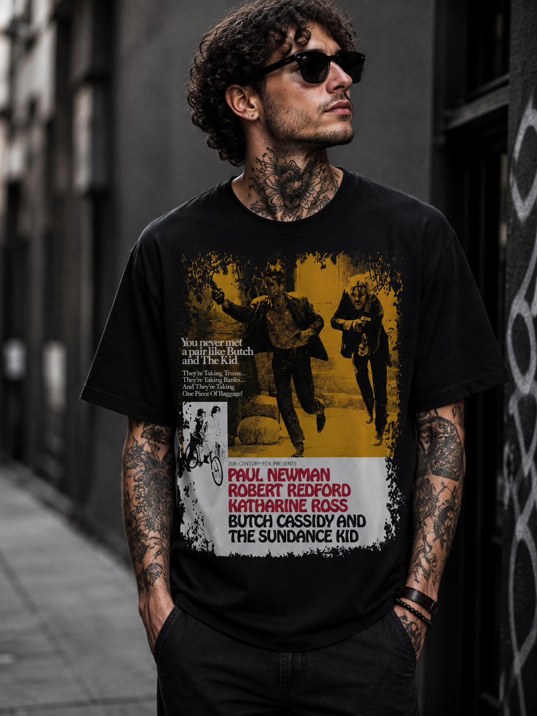 Butch Cassidy & The Sundance Kid - Western Movie Poster Unisex Black Shirt