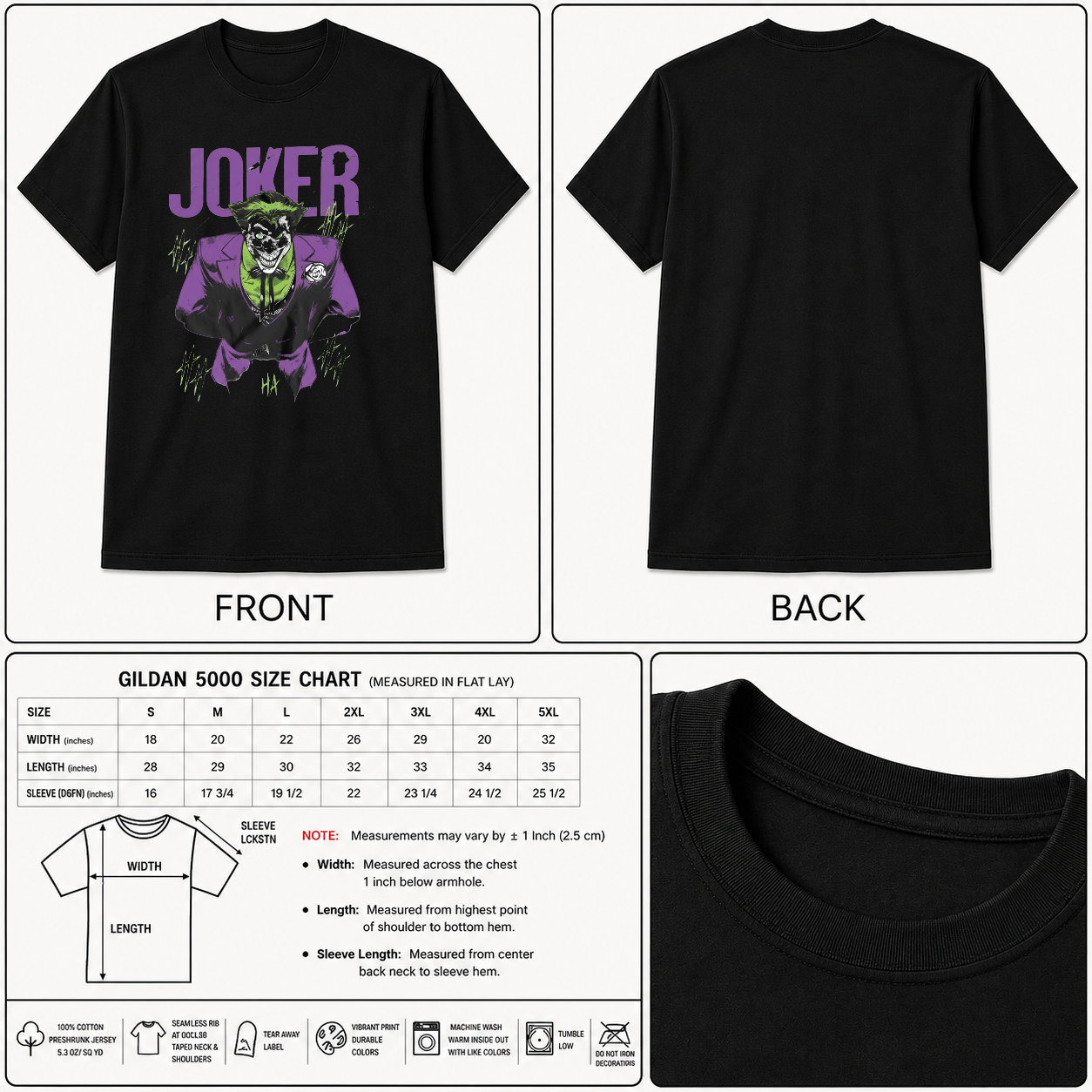 Batman Joker Kanji Cover Shirt, Unisex Tee, DC Comics Gift, Size S-5XL