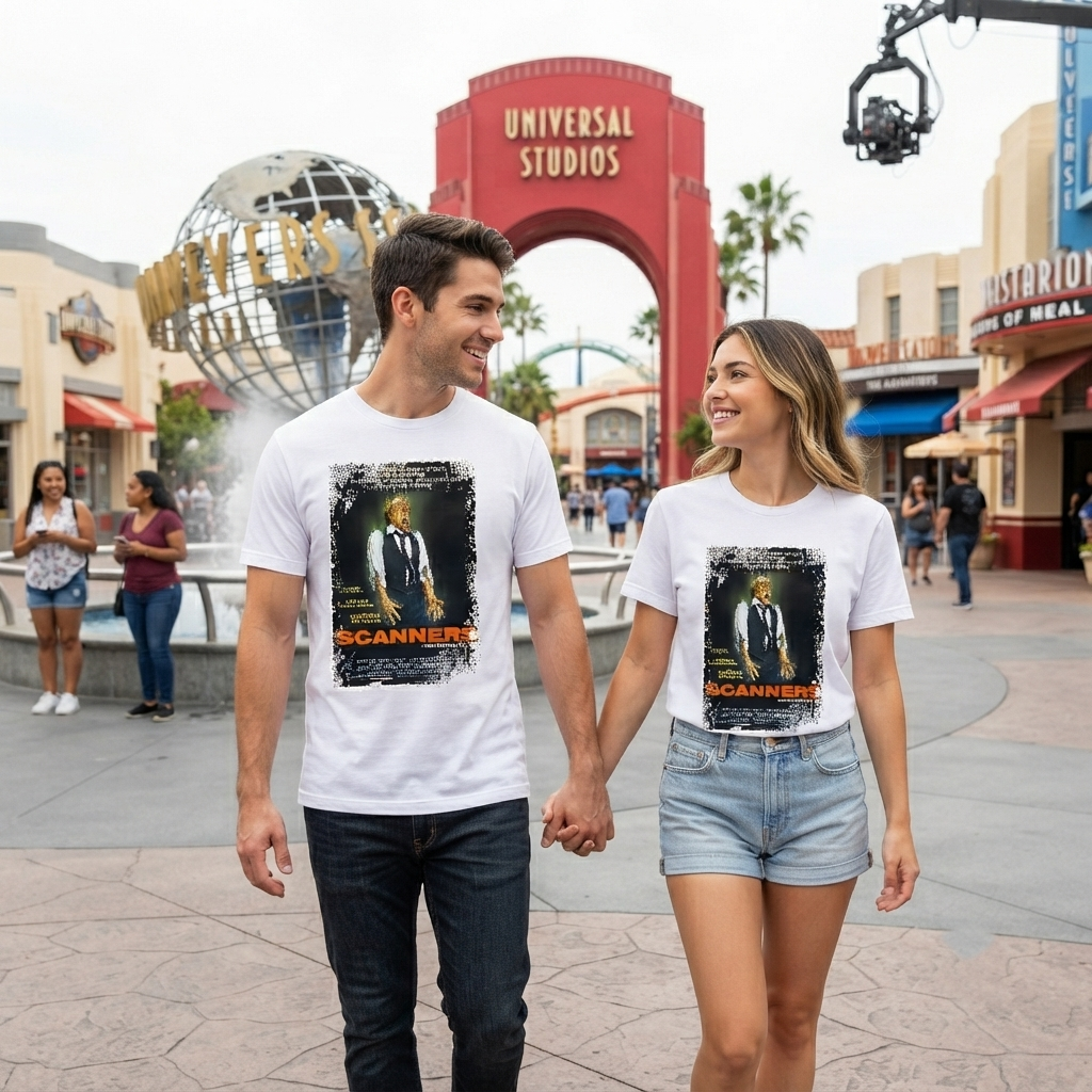 Scanners - Movie Poster inspired Unisex Black Shirt