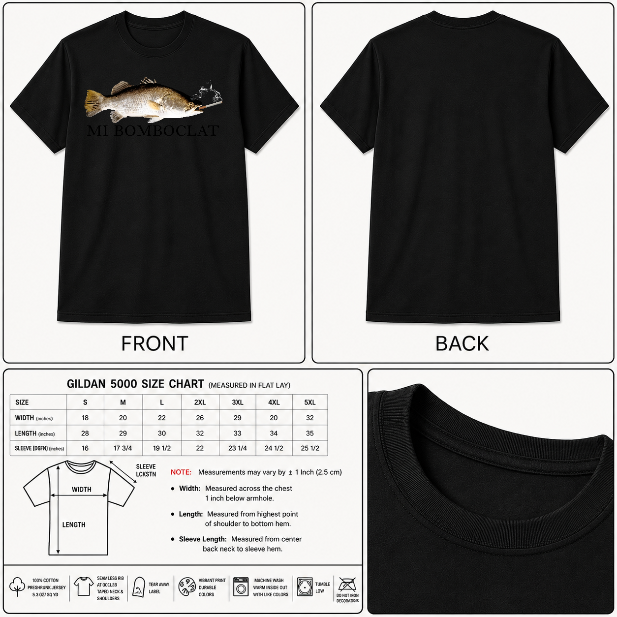Bomboclat Fish Meme Tshirt - Mi Bomboclat Comfort Colors Shirt - Silly Fish Gag Y2k Shirt