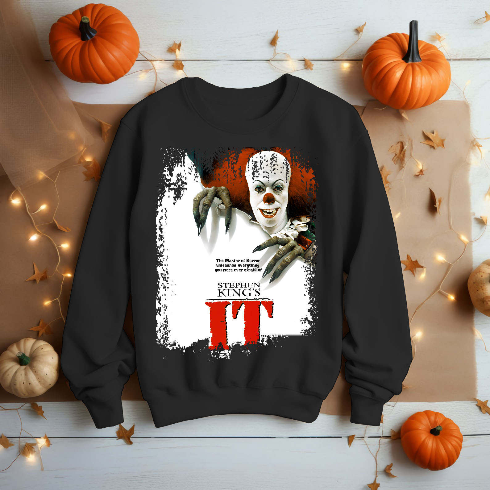 It - Movie Poster Inspired Unisex Black T-Shirt - HQ