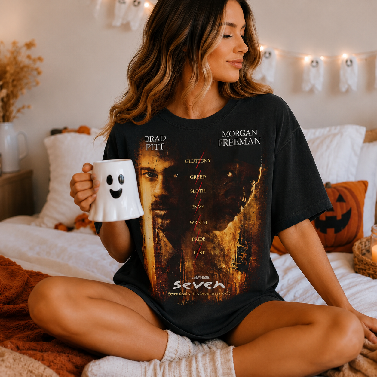 Seven - Movie Poster Inspired Unisex Black Shirt